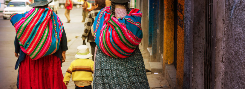 Bolivian people in city